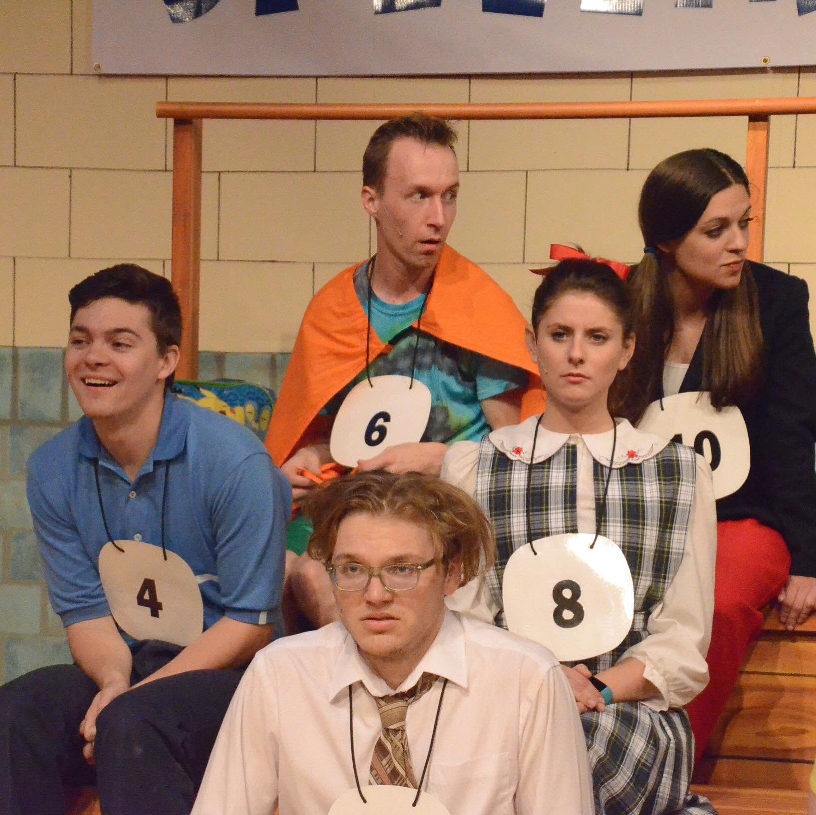 Andrew performing in an ensemble musical theatre scene